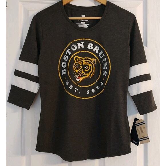Fanatics Other - Women's Boston Bruins Shirt Gray Fanatics NHL Round Neck - Small NWT